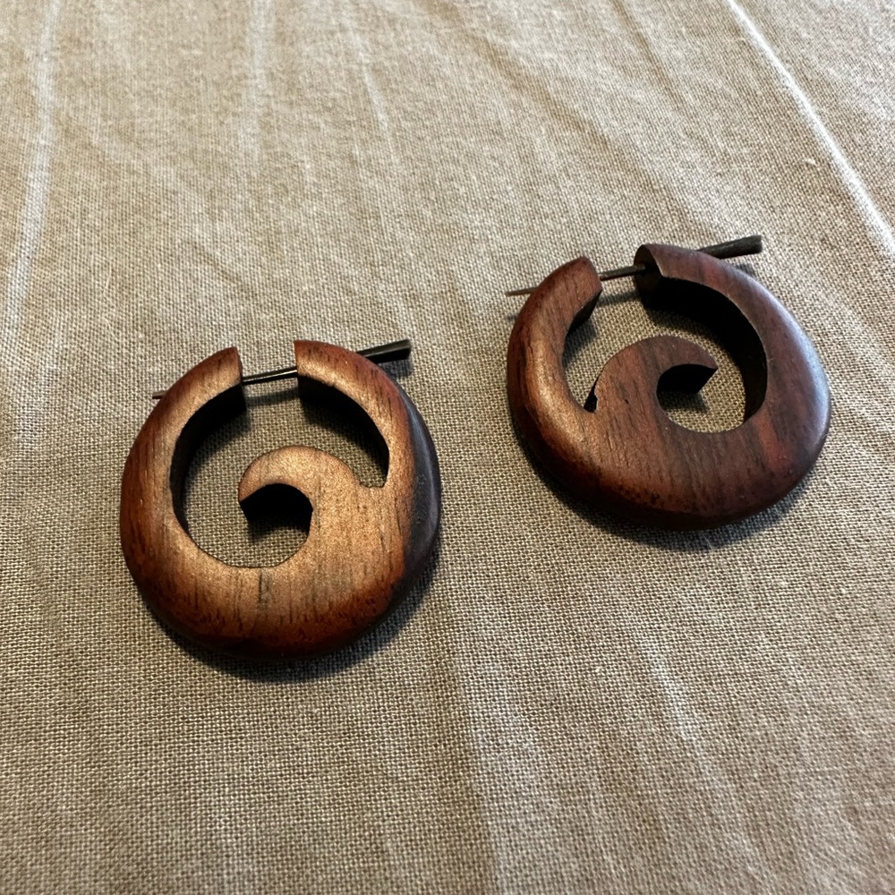 Wooden earrings